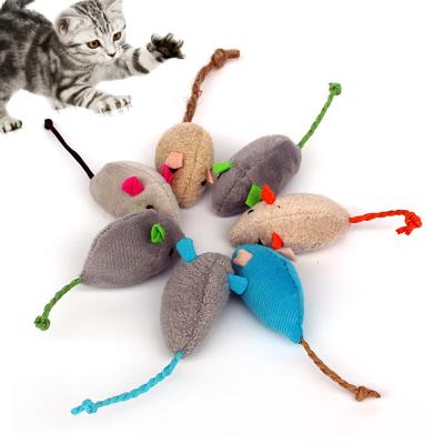 China Factory Stocked Wholesale Cat Interactive Toy With Catnip Plush Funny Soft Mouse Kitten Pet Toy for sale