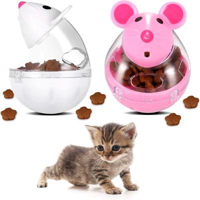 China Hot Stocked Amazon Selling Cat Interactive Mouse Puzzle Toy Slow Food Feeder Treat Dispensing Cat Toys for sale