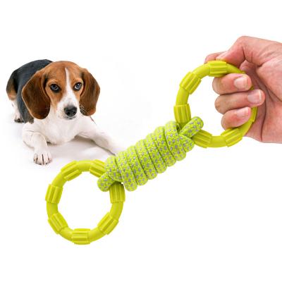 China 2023 New TPR Cotton Rope Dog Toy Pet Dog Interactive Chew Stocked Toy Molar Stick for sale