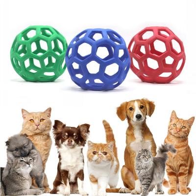 China Stored Pet Teeth Cleaning Durable TPR Natural Rubber Ball Dig Pet Toys Ball for Interactive Dog for sale