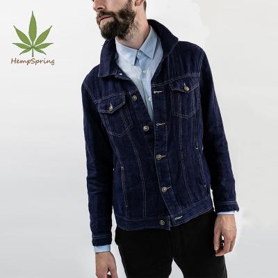 China Wholesale 100% Breathable HempSpring Hemp Cotton Denim Jacket Hemp Casual Jacket Men High Quality Hemp Clothing for sale