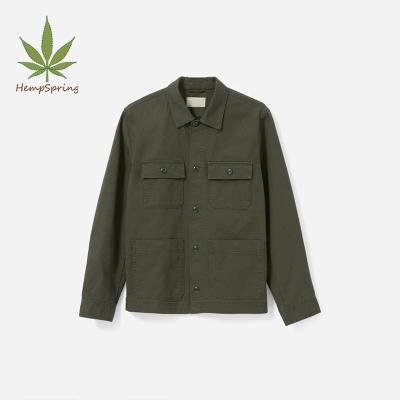 China HempSpring Natural Hemp Cotton Organic Men's Jacket Breathable Hemp Jacket For Men Custom Hemp Jack for sale