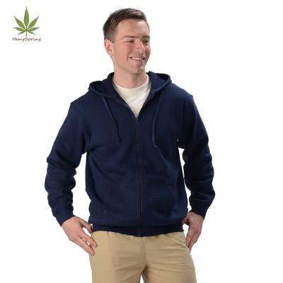 China HempSpring Organic Cotton Cardigan Zipper Hoodie Mens Hemp Hoodie Men's Zipper Breathable Hoodie for sale