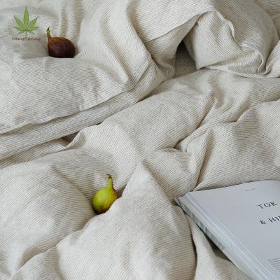 China HempSpring Nondisposable Hemp Duvet Cover Set Hemp Cotton Sheets Pillowcase Comforter Cover Bedspread Organic Plain Dyed Bedding Set for sale