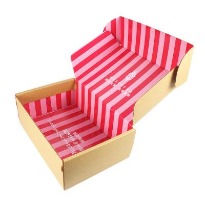 China Recycled Materials Post Office Biodegradable Christmas Boxes Postage Kraft Paper Mailing Mailing Box for sale