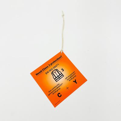 China Sustainable Custom Luxury Apparel Brand Label Tag Price Dangle Paper Tags For Garment Clothes for sale