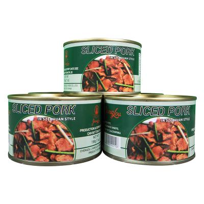 China No Colors RTS Artificial Canned Pork Meat Sample Sliced ​​Factory Supply Easy Open for sale