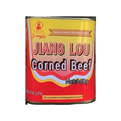 China No Meat 340g Corned Beef Artificial Colors RTS Sample Canned Food Halal Factory Supply for sale