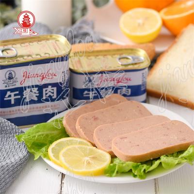 China Exquisite acceptable canned decaffeinated meat food pork holiday luncheon meat sample package for sale