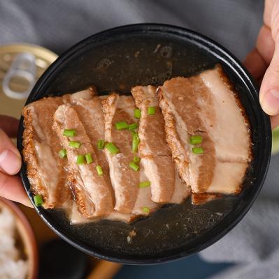 China No Colors 380g Sterilized Artificial Pork Slice Meat Package Canned Small Capacity Custom Order for sale