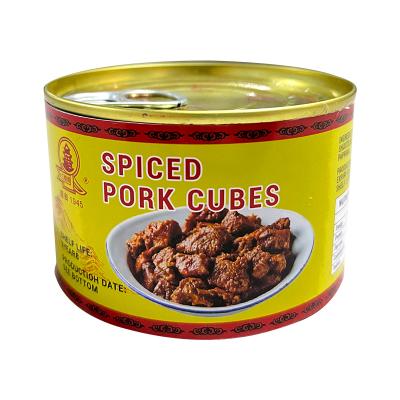 China Artificial Color Does Not Slice Food Meat Canned NC Easy Open 380g*24 Cooked Pork Lunch Products for sale