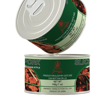 China 198g Canned Canned Meat Sliced ​​Pork In Szechuan Style for sale