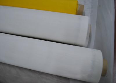 China Weiße oder gelbe Siebdruck-Masche des Polyester-64T für Glasdrucken zu verkaufen