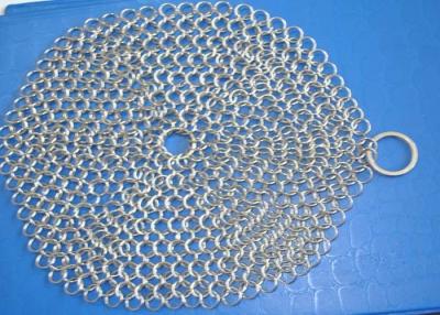 China 304 7*7 Stainless Steel Chainmail Scrubber Iron Cast Cleaner For Food Grade for sale