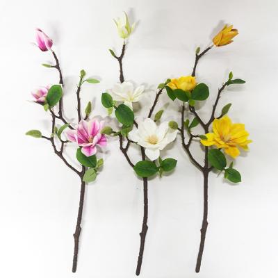 China Artificial Home Decoration Seven Home Hotel Flowers Magnolia Head Flower For Wedding Decor for sale