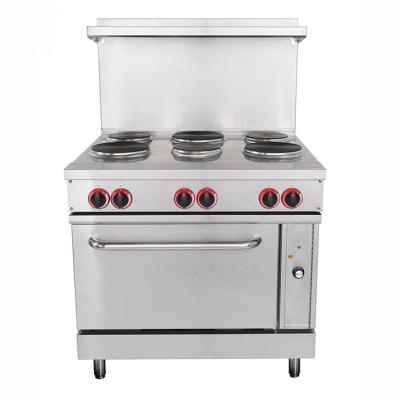 China Restaurant Commercial Electric 6 Hotplate Range with Convection Oven for Restaurant for sale