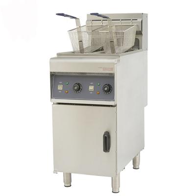 China Hotels Commercial Electric Split Tank 2 x 10L Turkey Chicken Deep Fat KFC Fryer Machine for sale