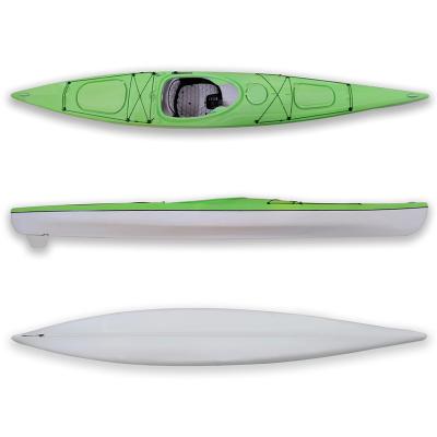 China Wholesale Lightweight And Unique Lightweight Rudder System ABS Thermoformed Single Seat One Person Sit In Canoe / Kayak Canoe For Sea for sale