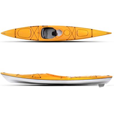 China China Kayak Acrylic And ABS Manufacturer 14' ABS Plastic Sit Inside Kayak With Pedal Rudder System for sale