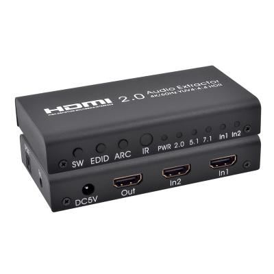 China Full HD HDMI Video Switcher 2x1 Hdmi Audio Switcher 2 in 1 with Stereo 3.5m Audio Optical Audio with Remote 114*62*19 mm for sale