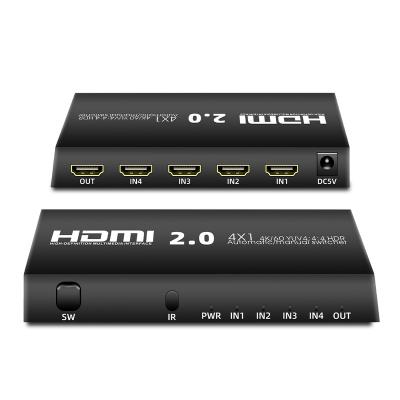 China 4K@60Hz Port Switcher 4x1 4 4x1 Ultra HD HDMI Port Switcher 4 In 1 Out HDMI Switcher 138x 670x 21 mm for sale