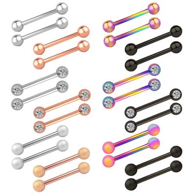 China FASHIONABLE 40Pairs/Set Women Crystal Barbell Dangle Nipple Rings Non Piercing Nipple Rings Colorful Body Jewelry for sale