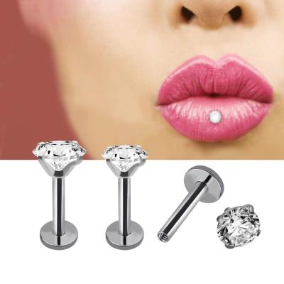 China 30/50/80PC/earring TRENDY CZ punk Gem Round Tragus Lip Ring Monroe Ear Cartilage Earring Set Tragus Labret Cartilage Cross Piercing for sale