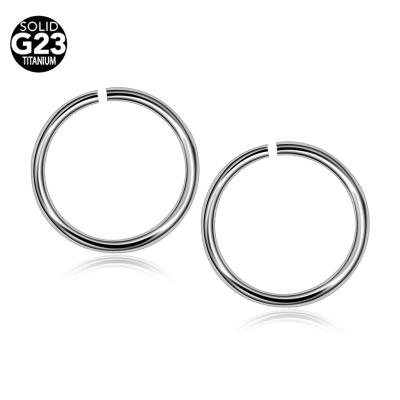 China FASHION G23 Titanium Nose Ring Seamless Hinged Septum Clicker Nose Studs Circle Cartilage Helix Piercing Body Jewelry for sale