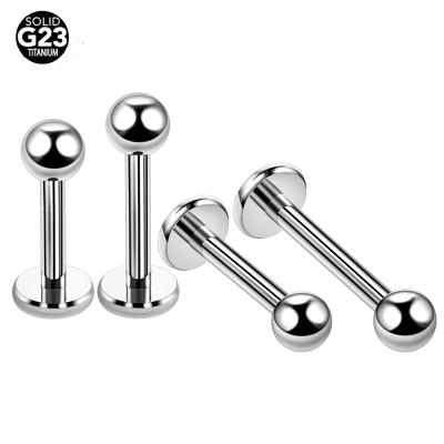 China FASHIONABLE G23 Titanium Labret Ring Internal Screw Tragus Cartilage Ear Studs and External Screw Net Bar Rings Body Piercing Jewelry for sale