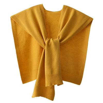 China 2021 Fashion Warm Winter Knitting Solid Color Wholesale Premium Shawls For Women Ladies for sale