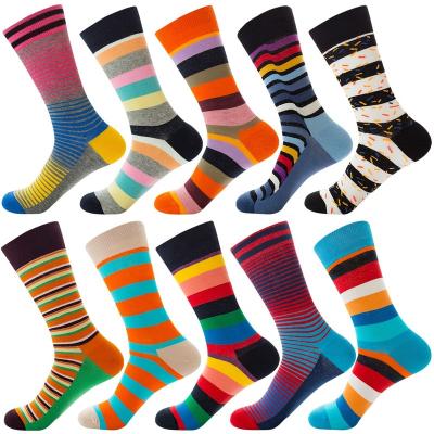 China CY QUICK DRY New Custom Design Summer Striped Bright Colorful Cotton Socks for sale