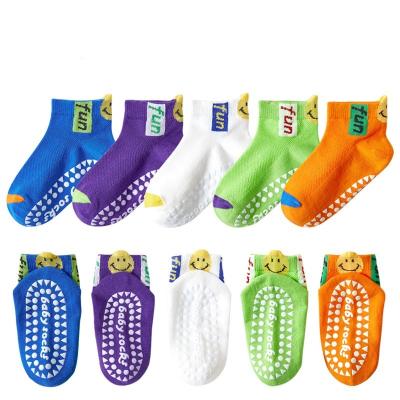 China Breathable CY Wholesales Anti-slip Summer Floor Mesh Cotton Fashion Kids Socks for sale