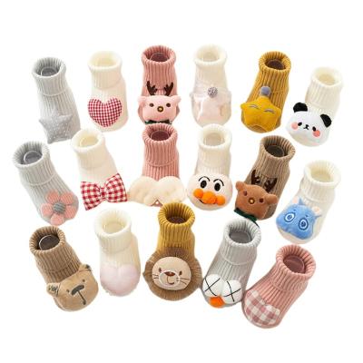 China Breathable CY Wholesales Cute 3D Spring Cartoon Baby Infant Toddler Animal Newborn Socks for sale