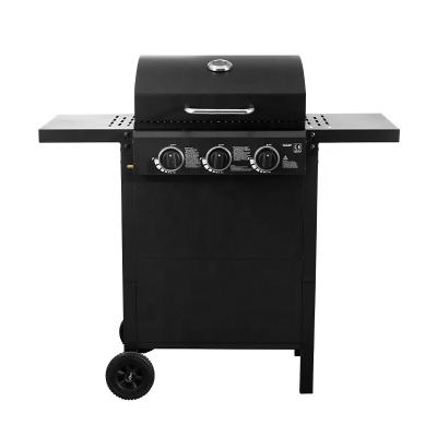 China Height Adjustable Three Burners Mobile Barbecue Grill , High Temperature For Outdoor Barbecue for sale