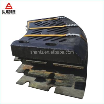 China Ore Mining High Manganese Rubber Ball Mill Liners Casting Plate for sale