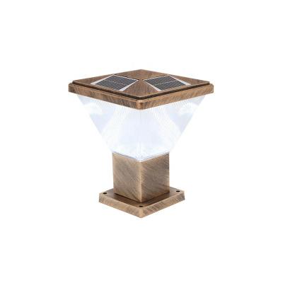 China Energy Saving Waterproof Outdoor Decorative Aluminum Solar Led Base Track Pillar Lawn Garden Light for sale