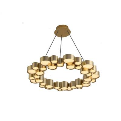 China Round Extravagance Modern Decorative Light Custom Living Room Chandelier Round Pendant Lights for sale