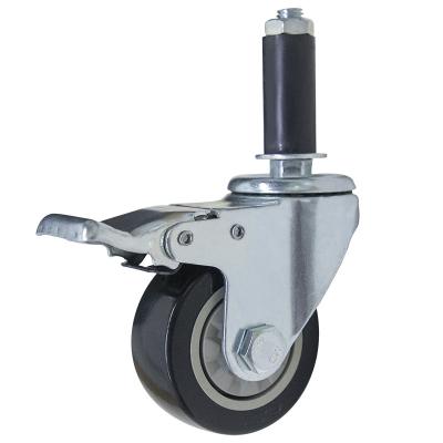 China swivel & Rigid Swivel Wire With Foot Brake Caster Wheel 3 Inch Trolley Wheel Swivel Locking Bench Casters for sale