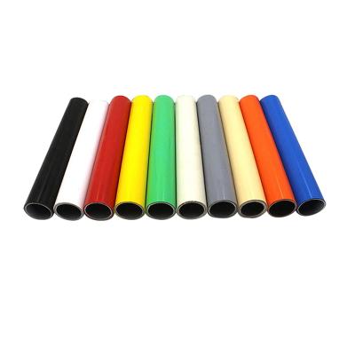 China Joiner Pipe Lines RTS First Generation 28mm OD Coated 1.2mm Lean Pipe Shaped Steel Lean Flexible Pipes For Storage Rack Worktable for sale