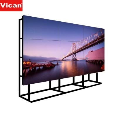 China Other Bezel 4k Lcd Screen Matrix 15x6 Commercial Video Wall 0.88 Mm Horizontal Bezel Lcd Advertising Display for sale