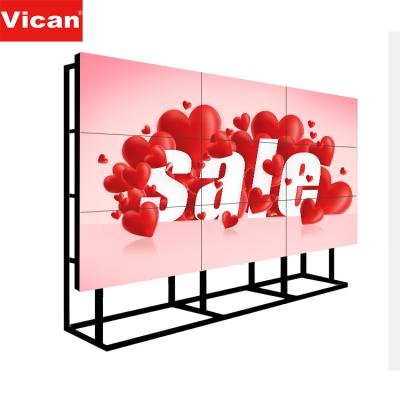 China 2x2 indoor large narrow bezel video advertising billboard lcd video wall seamless splicing screen 46 for sale