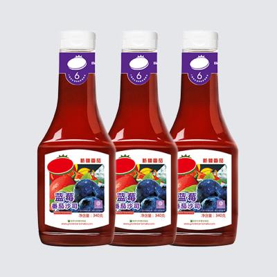 China 340g Glas Ketchup Flasche OEM Tomatensoße Flasche zu verkaufen