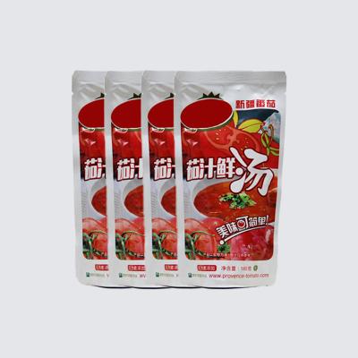 China Fettarme 180 g Tomatenpaste in einem Beutel mit 2562 mg Natrium pro 100 g zu verkaufen