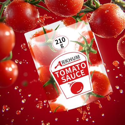 China Vitamina C 70g Saco de ketchup de qualidade alimentar Molho de tomate vermelho doce à venda