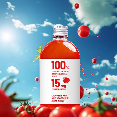 China Plastic Bottled Unsalted Tomato Juice 100ml 3% Nutrient Reference Value for sale