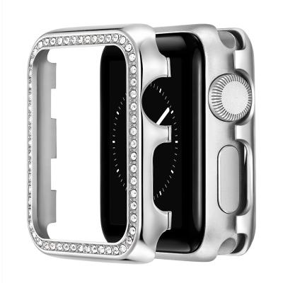 China Factory Suitable For Apple Watch iwatch6 Se Round Diamond Inlay Case 5 4 Generation XR Metal Frame For Apple Watch iwatch6 Se 5 4 for sale