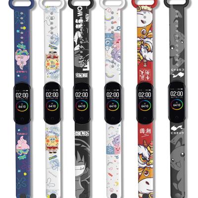 China Belt Suitable For 22mm Replacement Watch Band Printed Waterproof Silicone Watch Band Material for sale