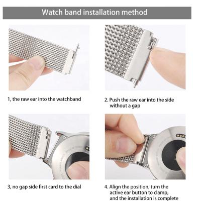 China Elastic Stainless Steel Watch Band For Simple 22mm Watch Strap Fashion Metal Watch Band Men And Women Are Available for sale