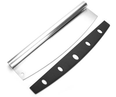 China Stocked Pizza Rocker Knife Cutter Rolling Cutter Stainless Steel for sale