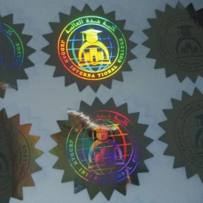 China High Quality Custom Waterproof Stickers Label Sticker Holographic Die Cut Anti Counterfeit,Manufacturer for sale